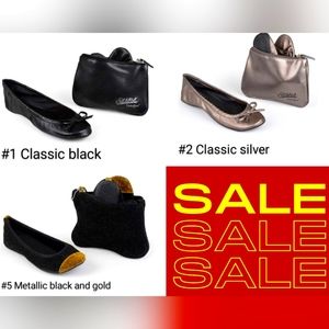 3 for $30. Foldable ballet flats size L.